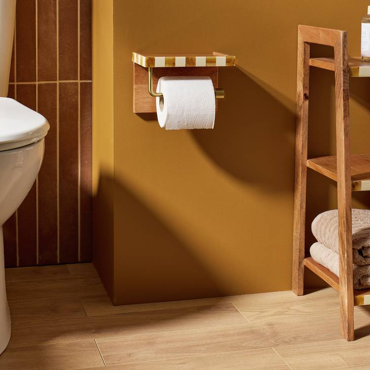 Habitat checkered toilet roll holder 0