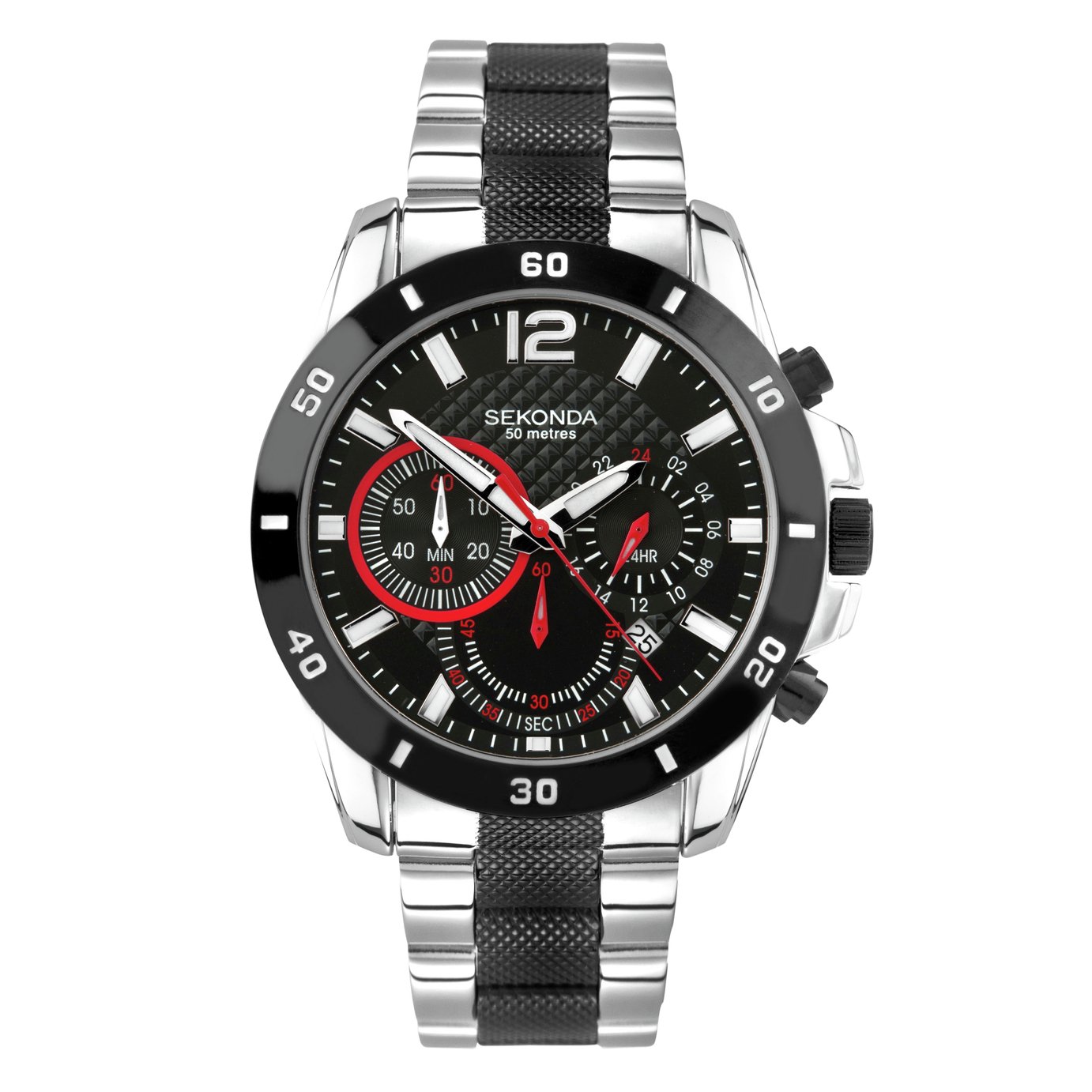 Sekonda Men's Chronograph Stainless Steel Bracelet Watch