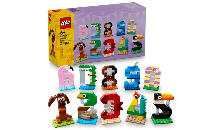 LEGO Birthday Numbers Animal Decor 40807 PREORDER