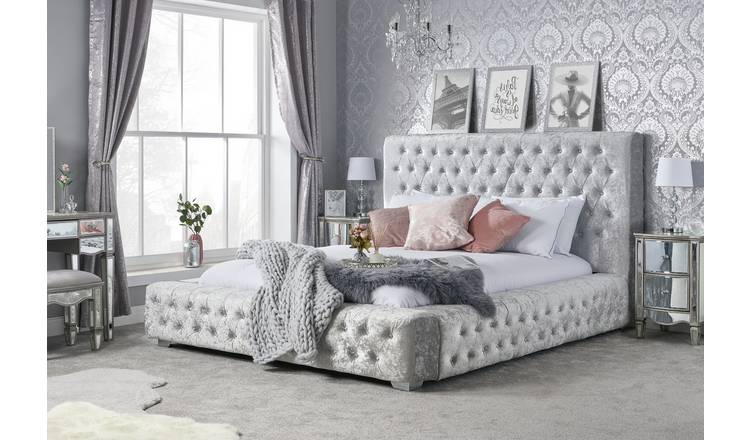 Grey double bed deals argos