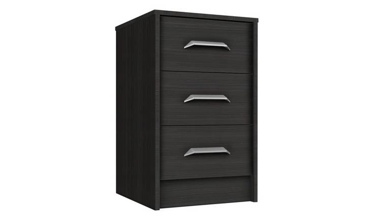 Dark grey store bedside cabinet