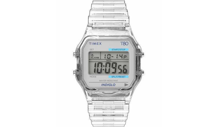 Timex T80 Translucent Strap Digital Dial Watch