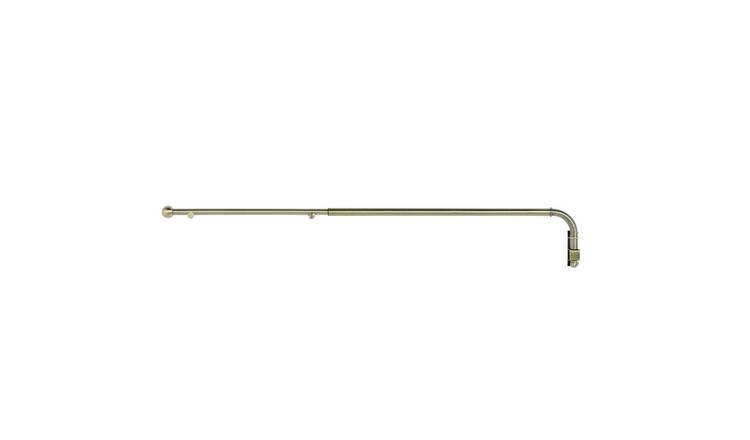 Argos Home Extendable Metal Matte Brass Door Curtain Pole - 62-100cm