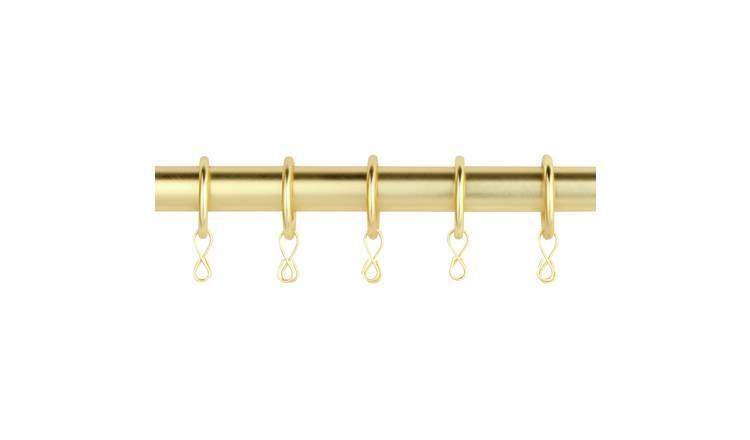 Argos Home 20 Metal Curtain Rings - Polished Gold