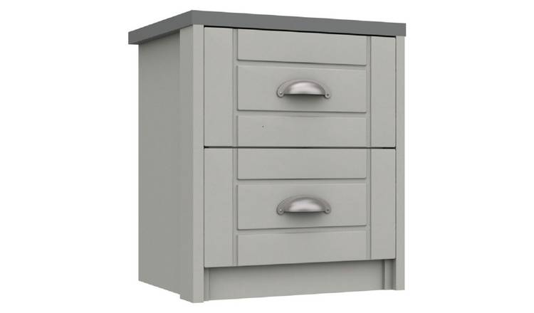 Grey gloss deals bedside table argos