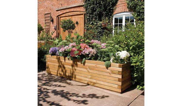 Rowlinson Patio 180cm Trough Wooden Planter