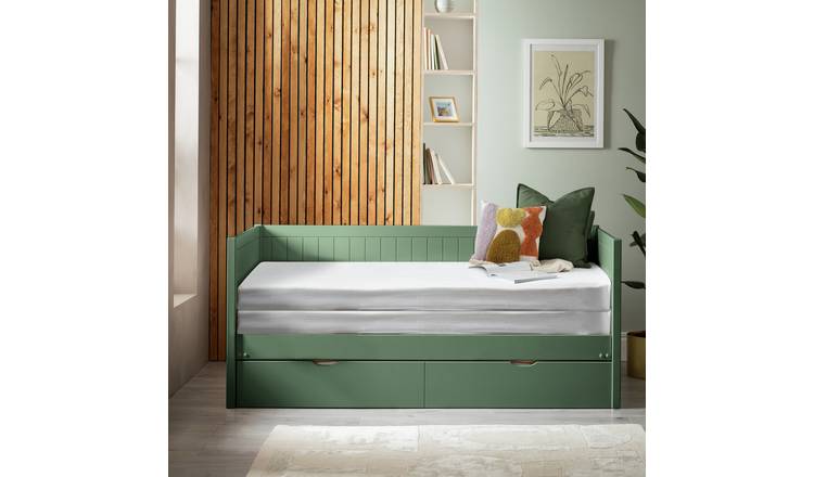 Habitat Axel Trundle Day Bed with 1 Drawer - Green
