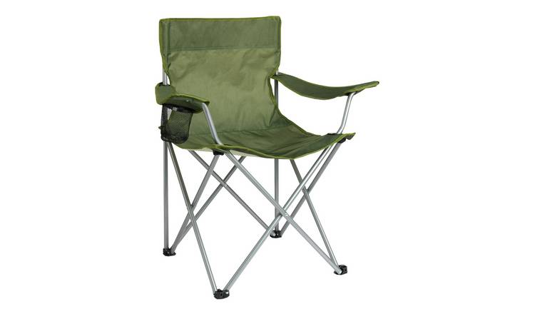 Pro Action Steel Folding Camping Chair - Dark Green