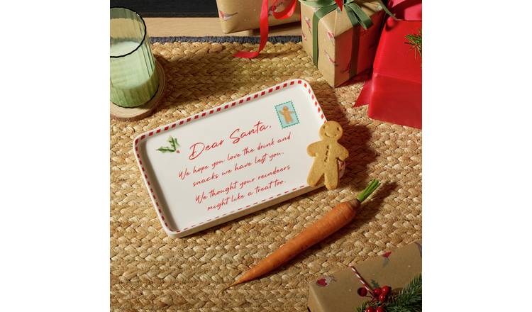 Argos Home Printed Ceramic Christmas Eve Plate