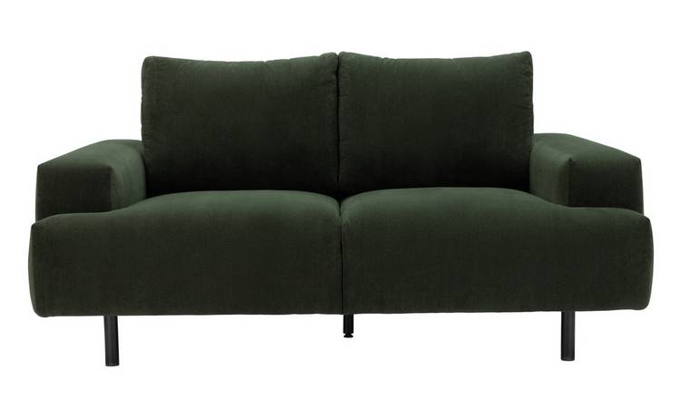 Habitat Julien 2 Seater Fabric Sofa - Dark Green