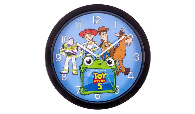 Disney Toy Story 5 Kids Wall Clock - Black & Blue