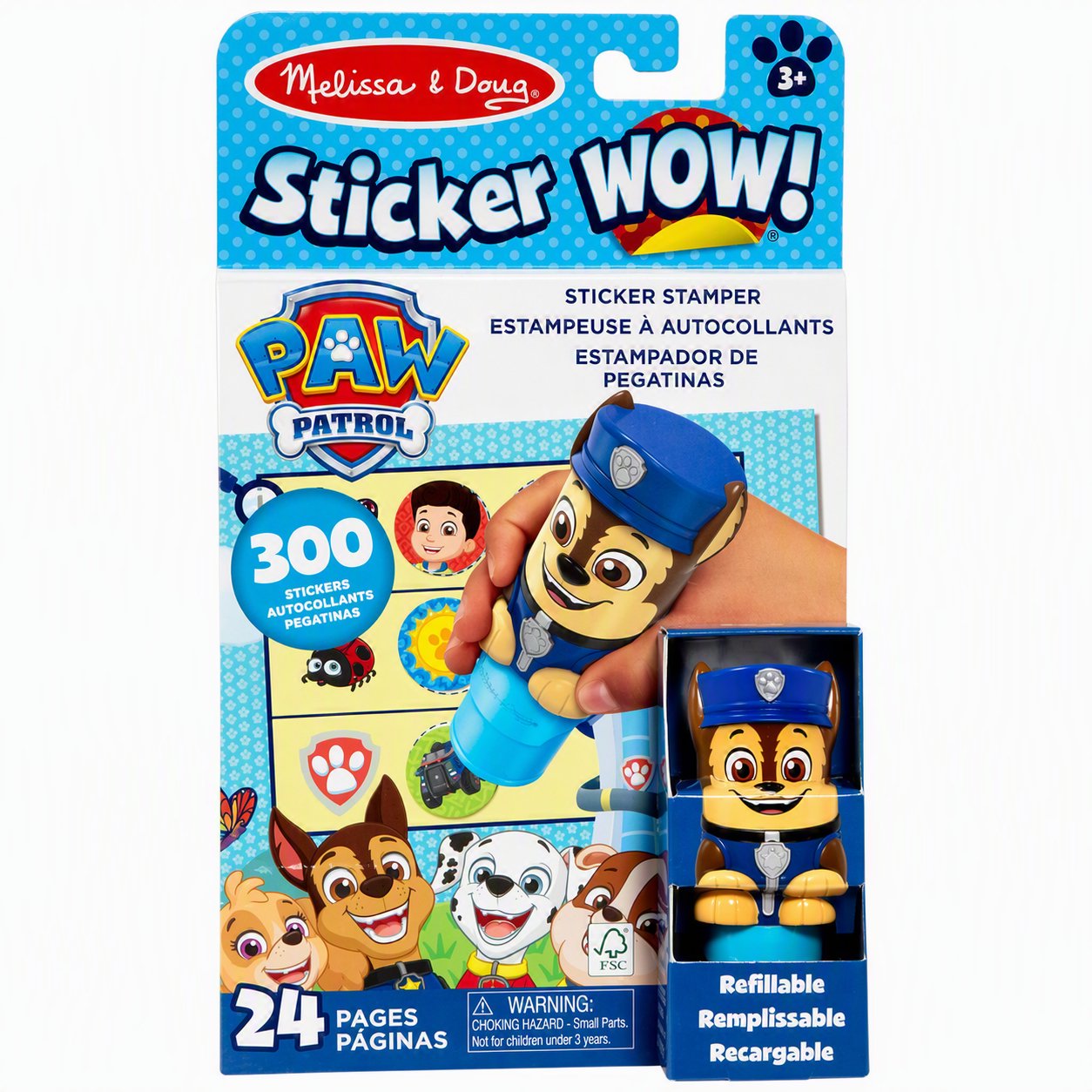 Melissa & Doug - Sticker Wow - 4 Mini Blocs D'Activités + 4 Recharges De 200 Autocollants pour Tamponneuse - Activité Manuelle Enfant - Loisir Créatif - Cadeau Enfant 3 Ans Et