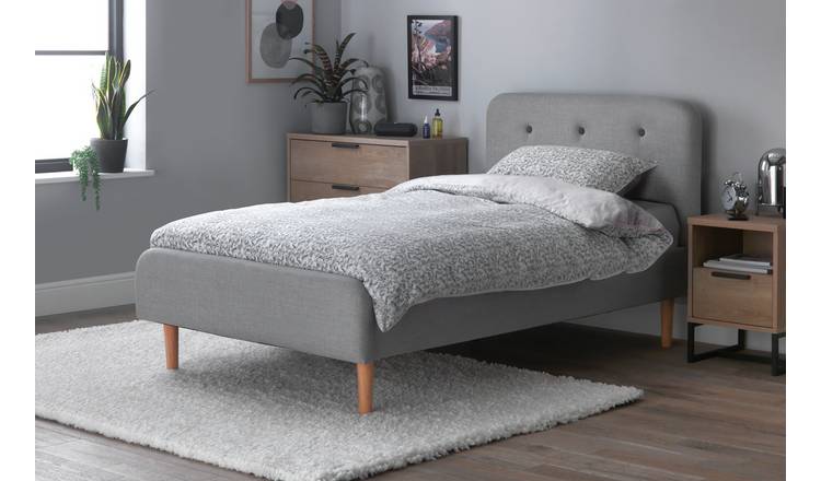 Habitat Aspen Single Fabric Bed Frame - Grey