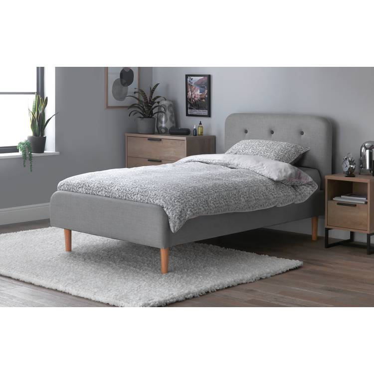 Habitat Aspen Single Fabric Bed Frame - Grey 0