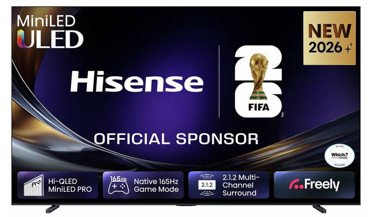 Hisense 100In 100U7STUK Smart Pro 4K UHD HDR MiniLED QLED Freeview TV