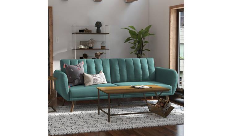 Novogratz Brittany Fabric Sofa Bed - Light Blue