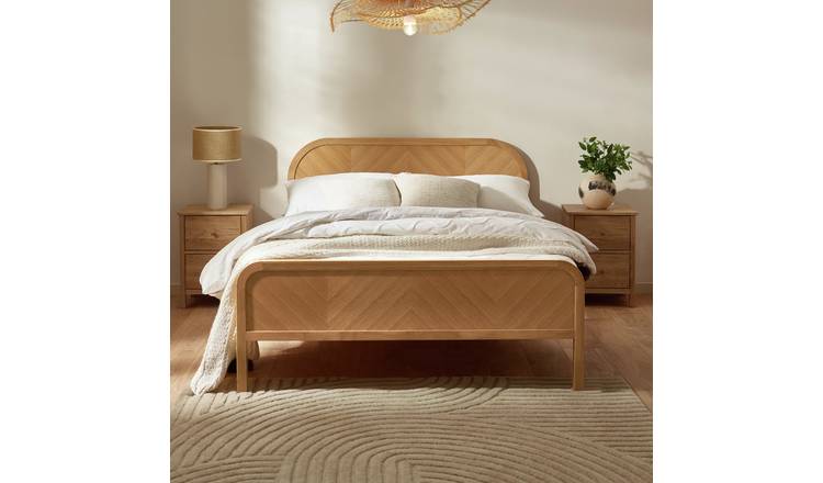 Julian Bowen Milo Kingsize Bed Frame - Light Oak