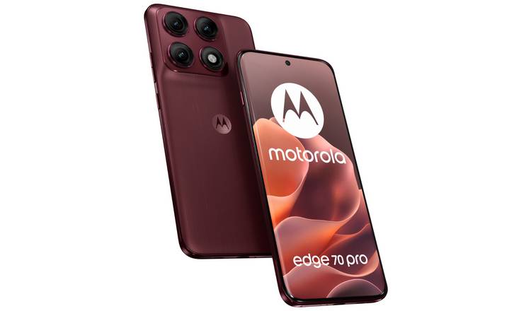 SIM Free Motorola Edge 70 Pro 5G 512GB AI Mobile Phone - Pantone Zinfandel