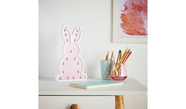 Glow Bunny Kids LED Table Light - Pink