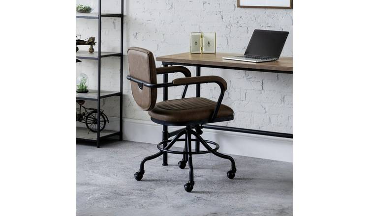 Julian Bowen Gehry Faux Leather Office Chair - Black And Brown