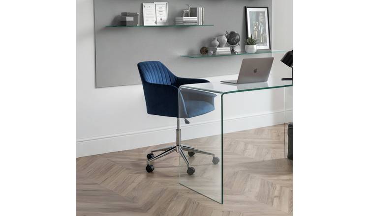 Julian Bowen Kahlo Fabric Office Chair - Blue