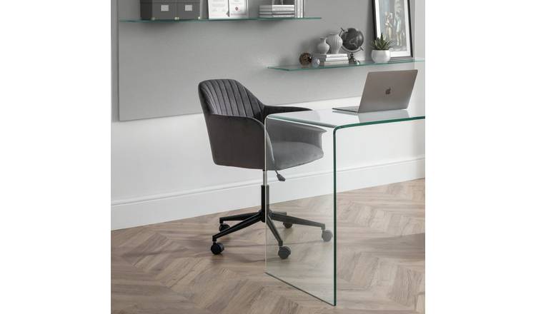 Julian Bowen Kahlo Fabric Office Chair - Black And Grey