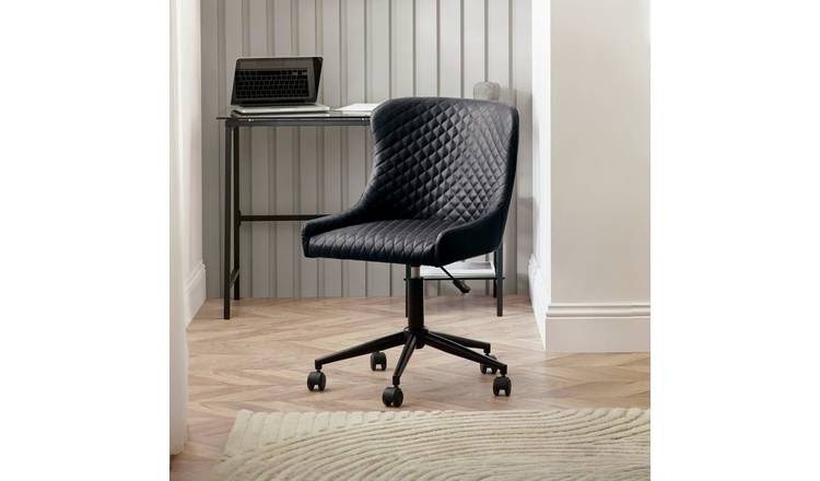 Julian Bowen Luxe Faux Leather Office Chair - Black
