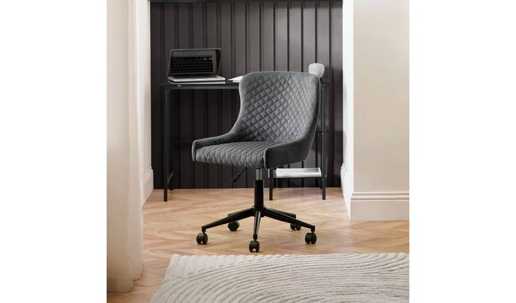 Julian Bowen Luxe Fabric Office Chair - Grey