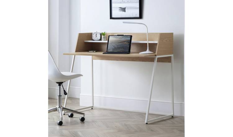 Julian Bowen Palmer Desk - White And Oak