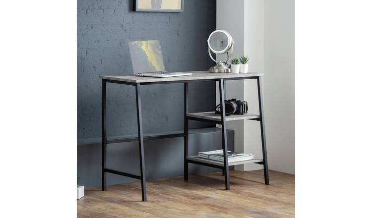 Julian Bowen Staten Desk - Black And Grey