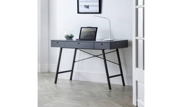 Julian Bowen Trianon 3 Drawer Desk - Grey
