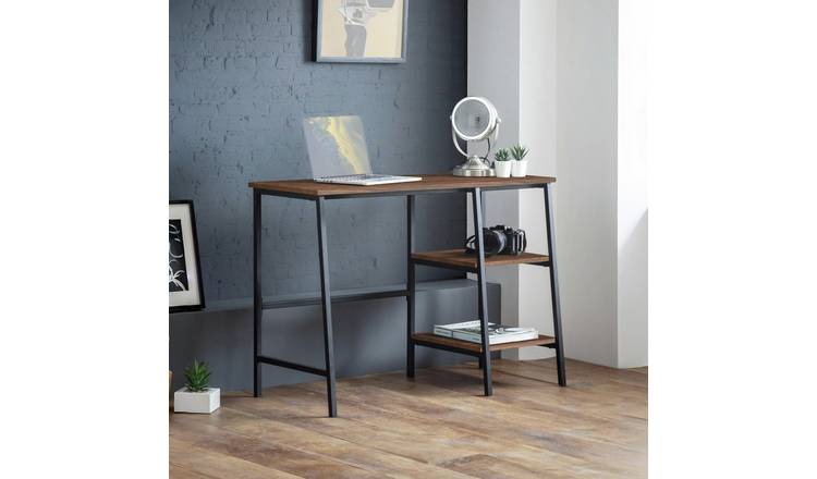 Julian Bowen Tribeca Desk - Black And Walnut