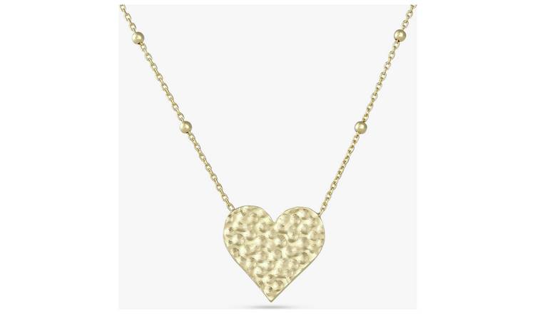 Revere 9ct Gold Plated Sculpted Heart Necklace