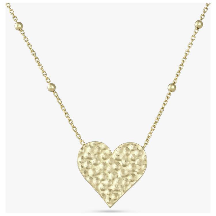 Revere 9ct Gold Plated Sculpted Heart Necklace 0