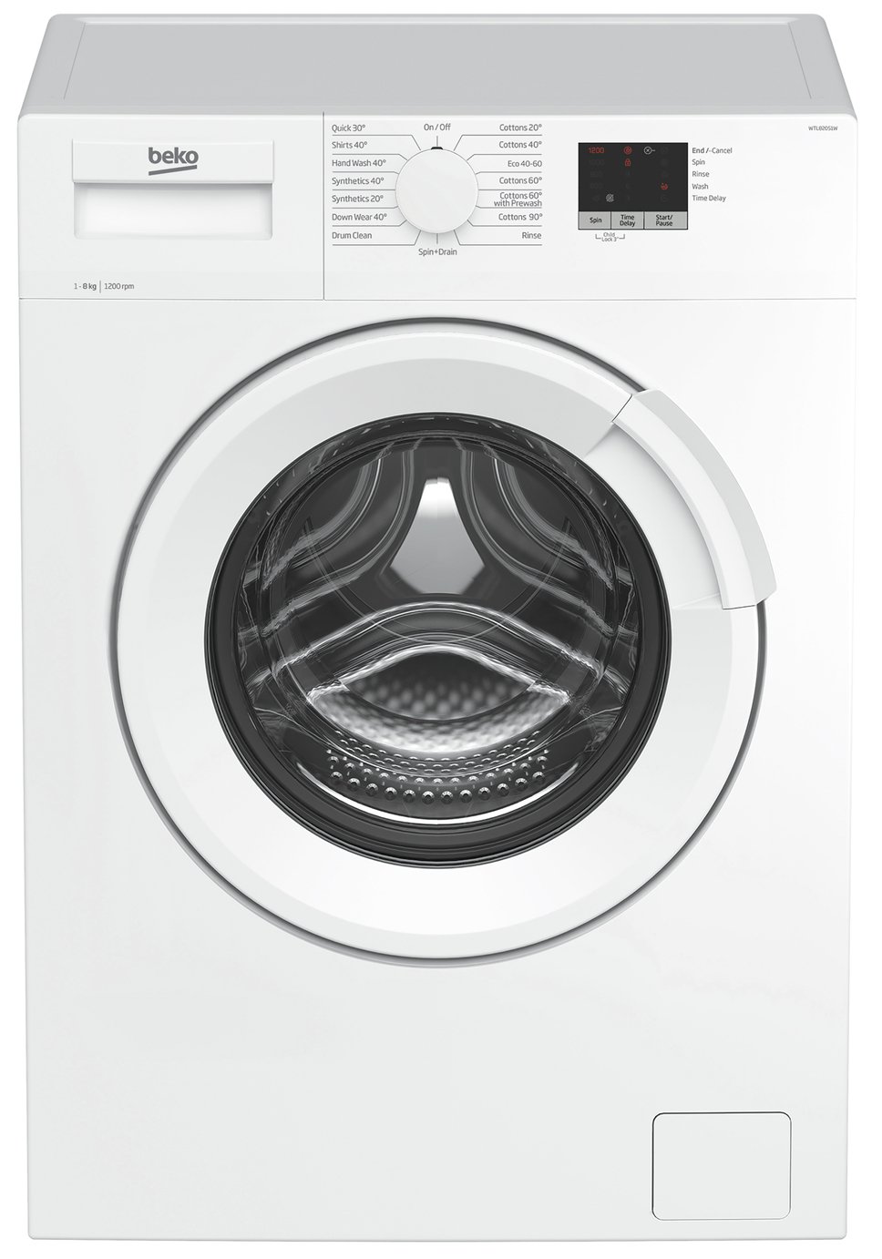Beko WTL82051W 8KG 1200 Spin Washing Machine - White