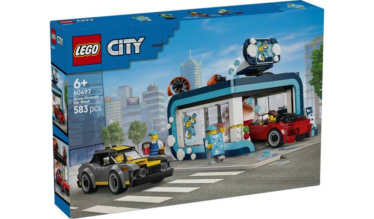 LEGO City Drive-Through Car Wash - Building Kit with 2 Toy Cars 60497 PREORDER