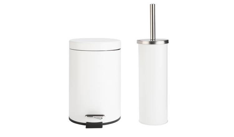 Habitat Slow Close Bin and Toilet Brush Set - White