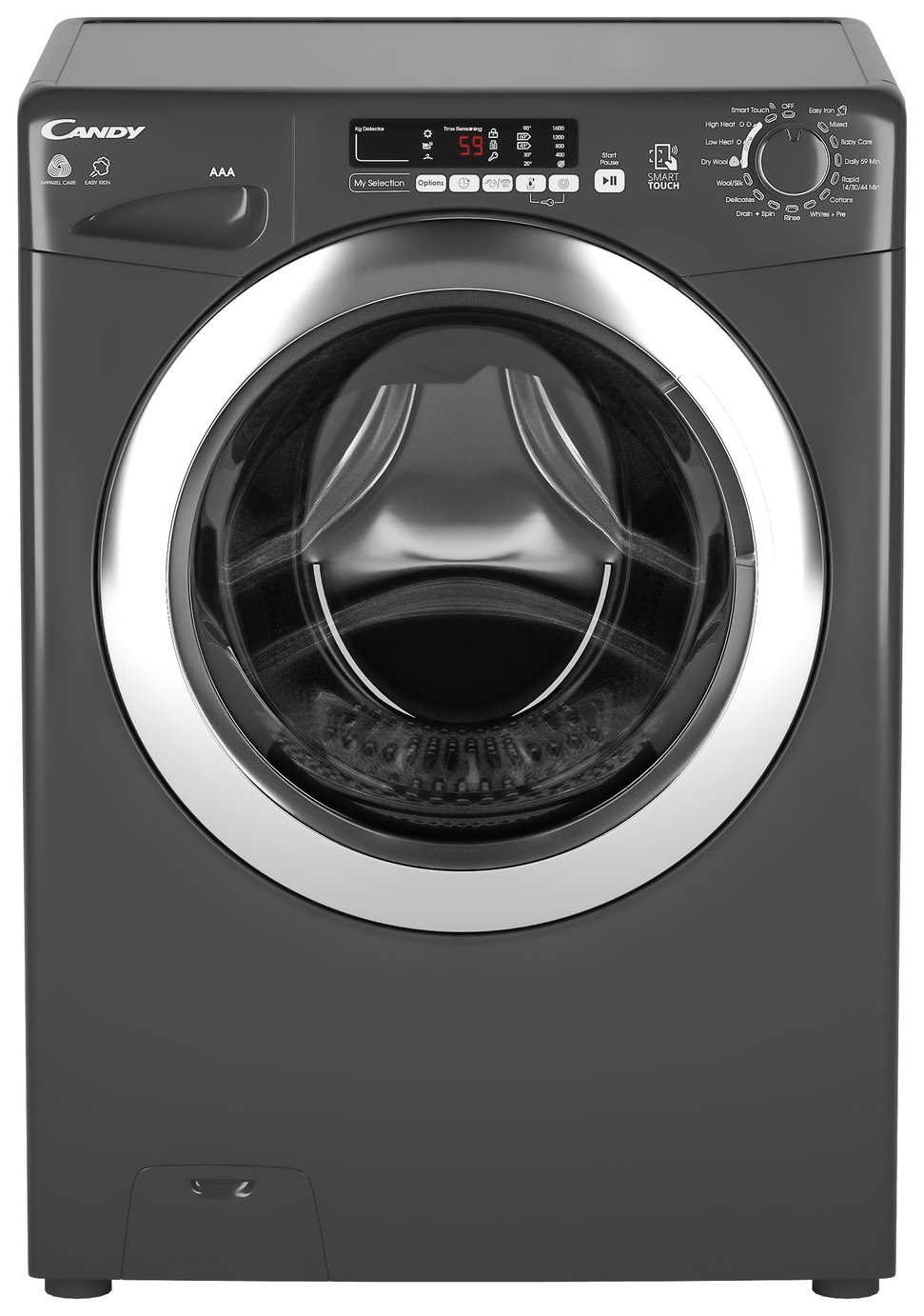 Candy GVSW496DCAR 9KG 6KG 1400 Spin Washer Dryer - Graphite