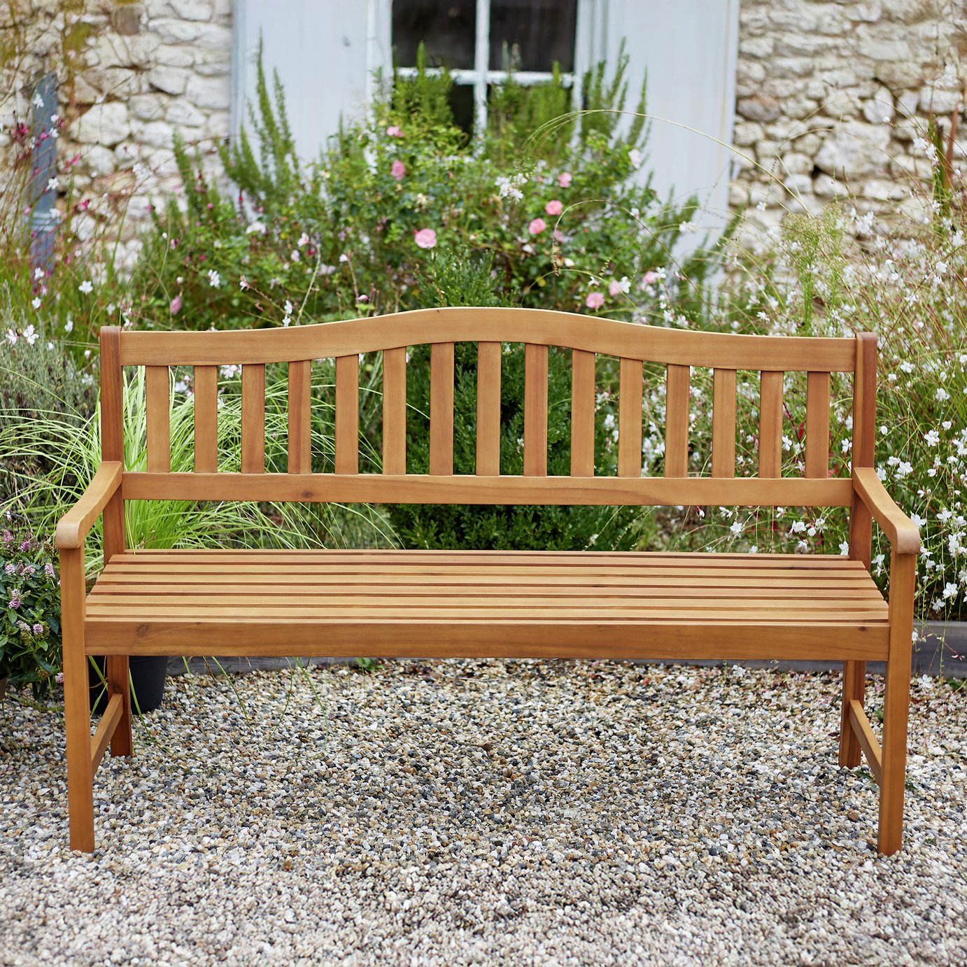 Argos Home Henrietta 3 Seater Wooden Garden Bench