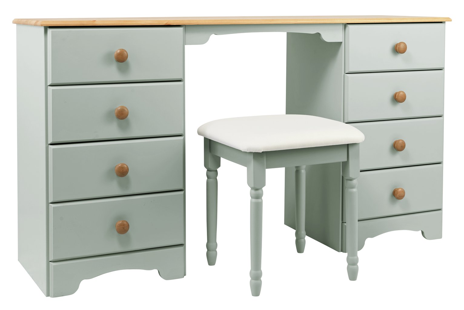 Argos Home Nordic Dressing Table & Stool - Grey & Pine