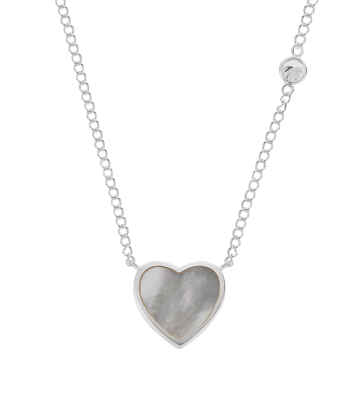 Revere Sterling Silver Mother of Pearl Heart Necklet review