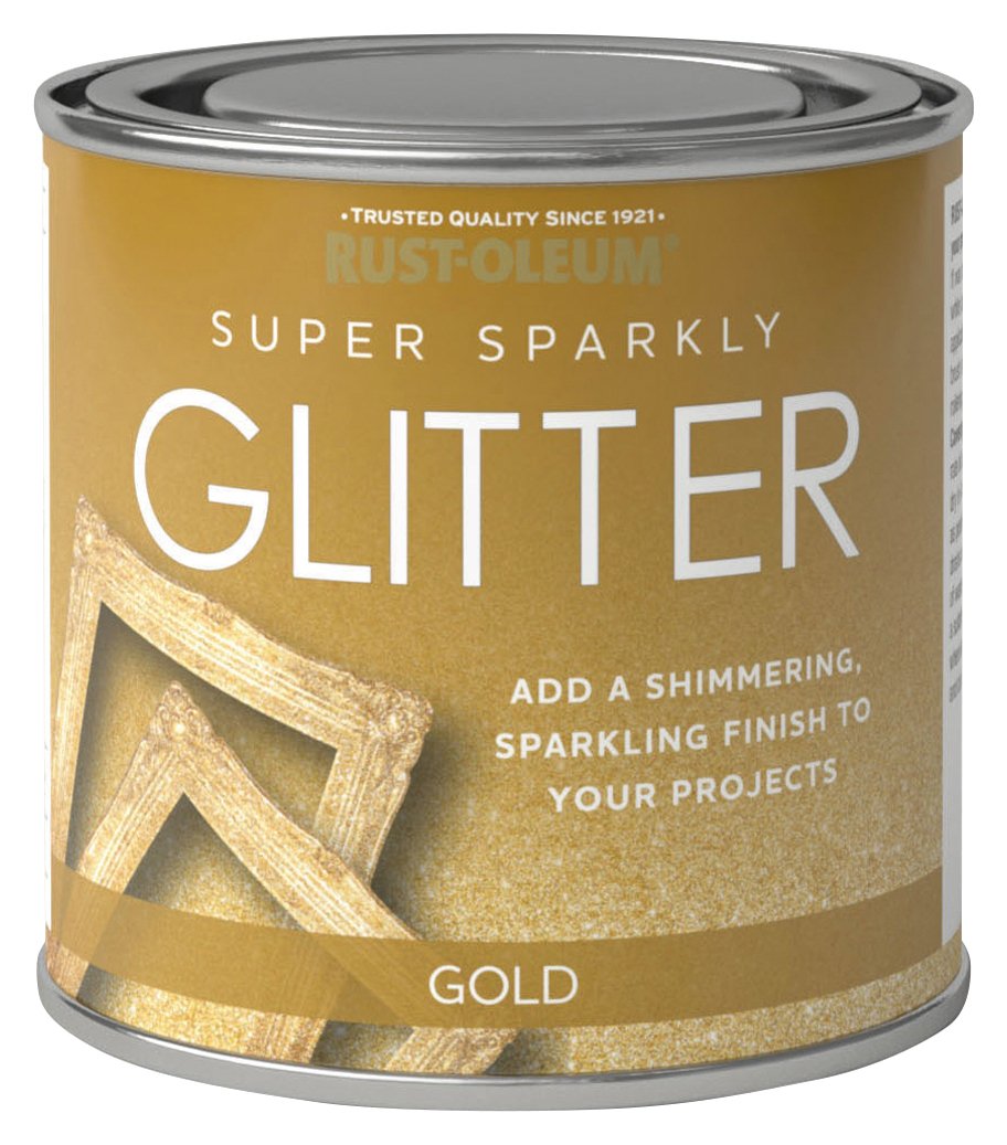 RustOleum Super Sparkly Glitter Paint 250ml Gold (8543284) Argos