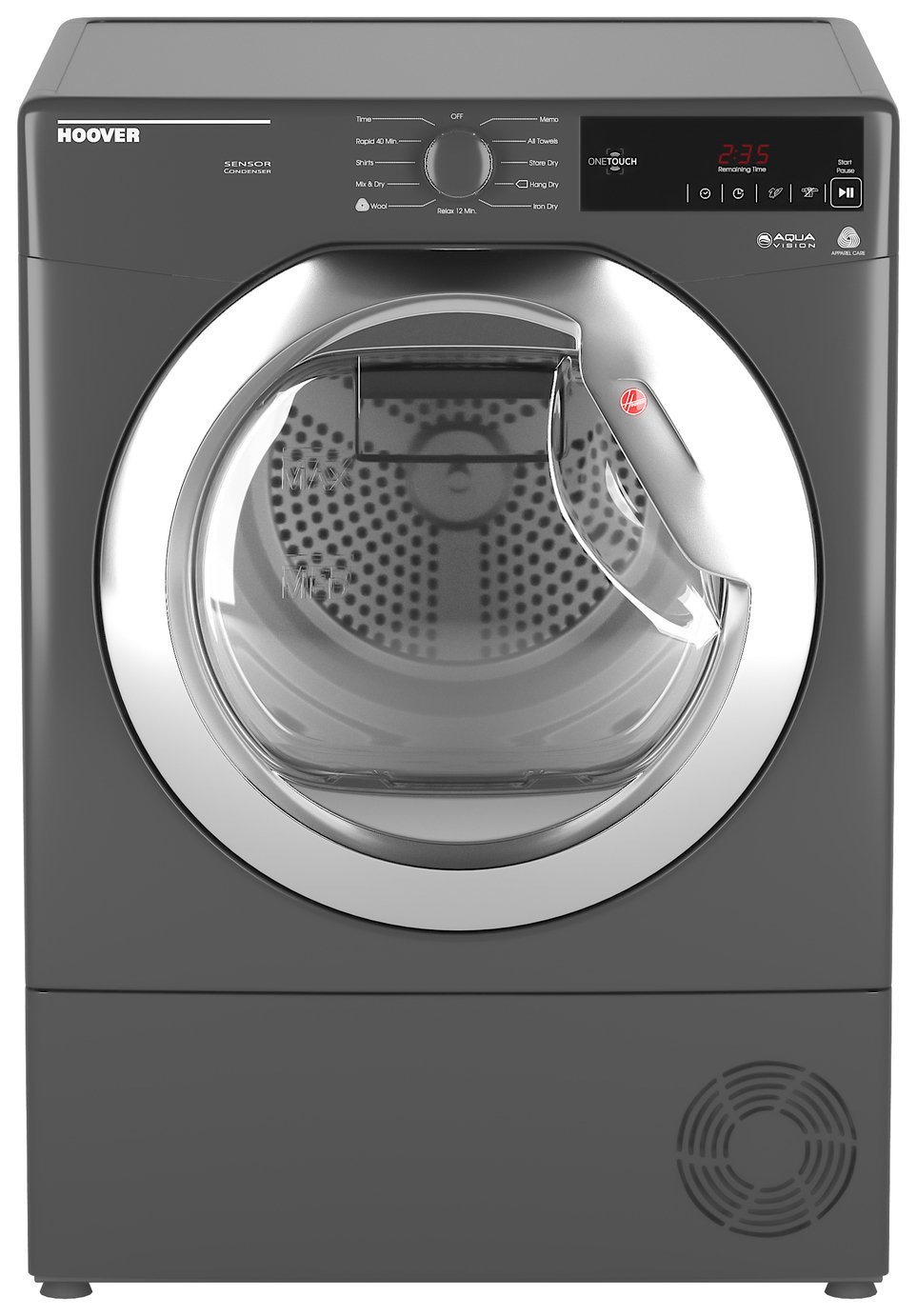 Hoover DX C8TCER 8KG Condenser Tumble Dryer - Graphite