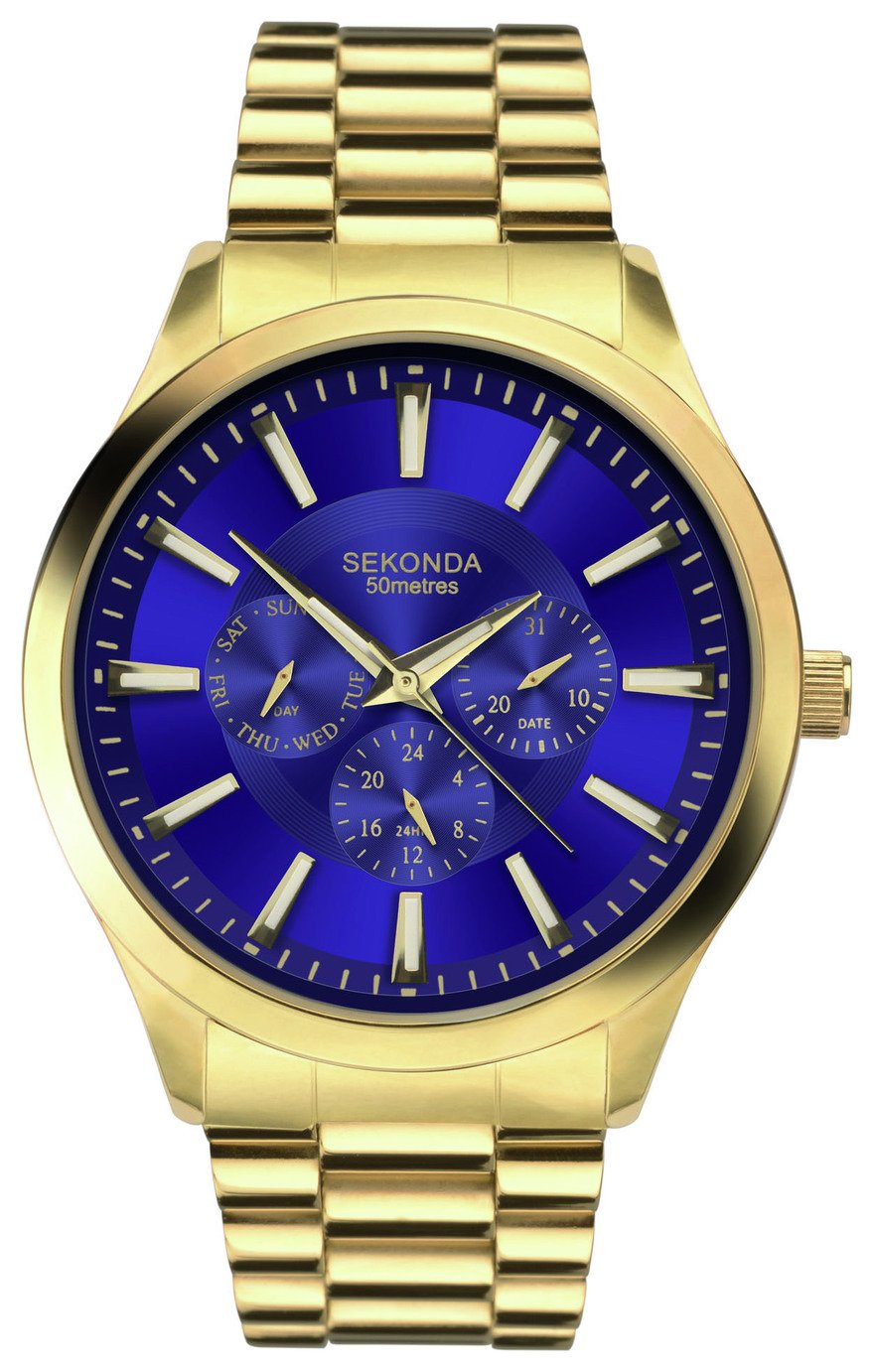 sekonda mens watch blue face