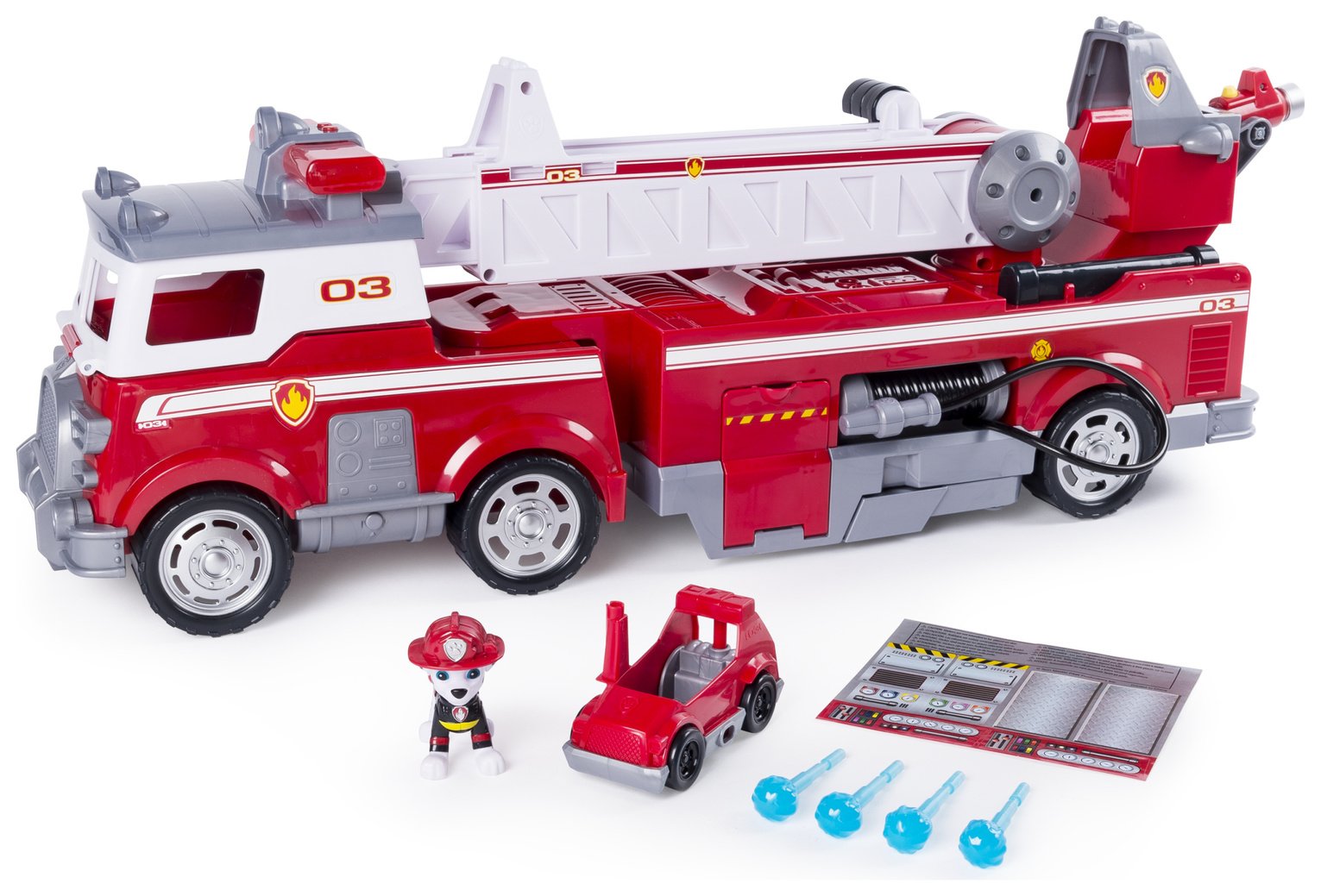 Paw Patrol Ultimate Fire Truck Playset Extendable 2 Foot Ladder Flashing Lights
