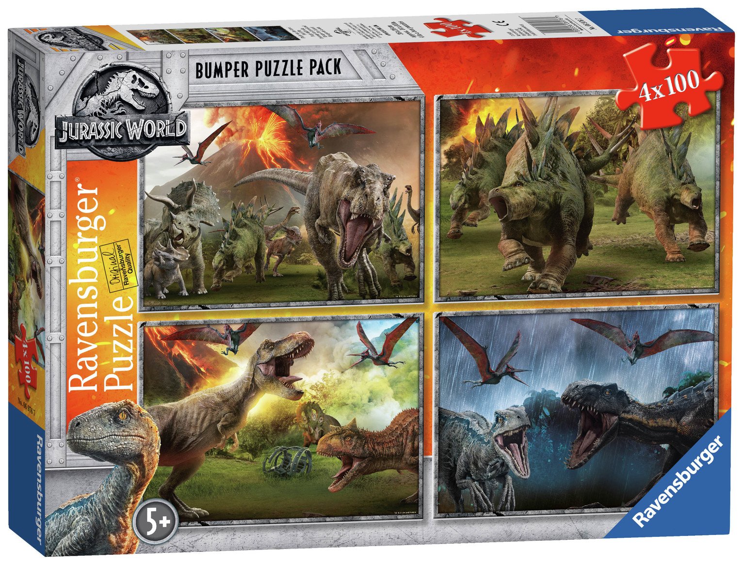 Ravensburger Jurassic World 4 x 100 Piece Puzzles