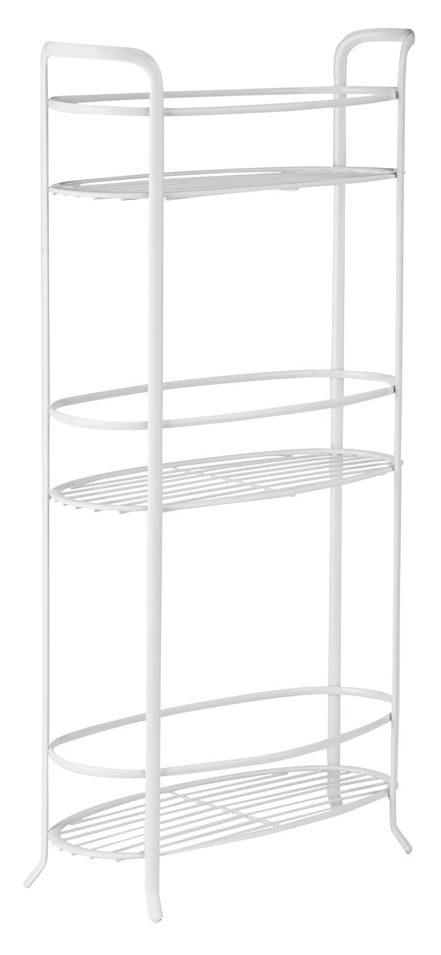 Argos Home Curved 3 Tier Metal Storage Unit White (8544692) Argos