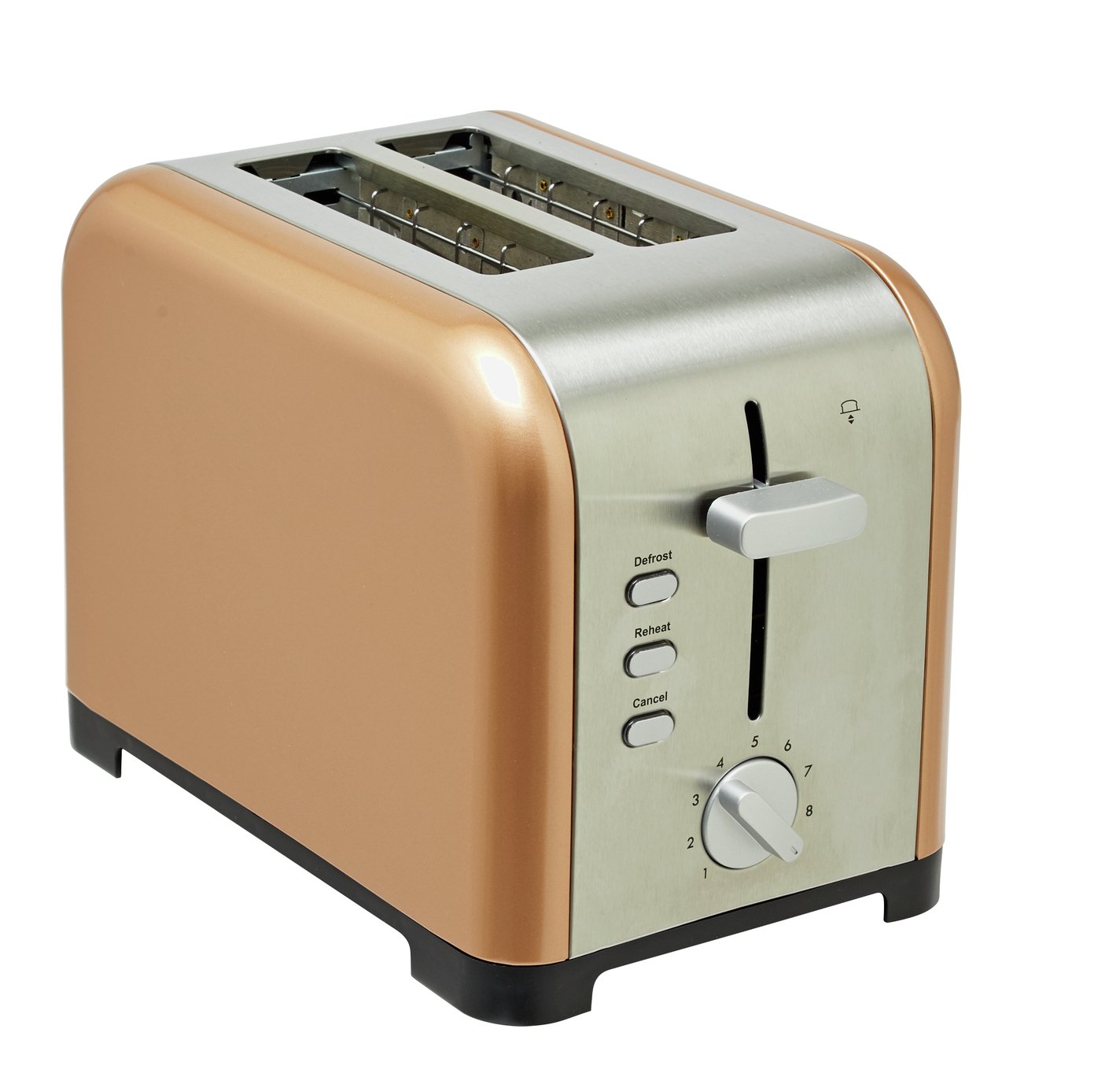 Cookworks 2 Slice Toaster - Copper