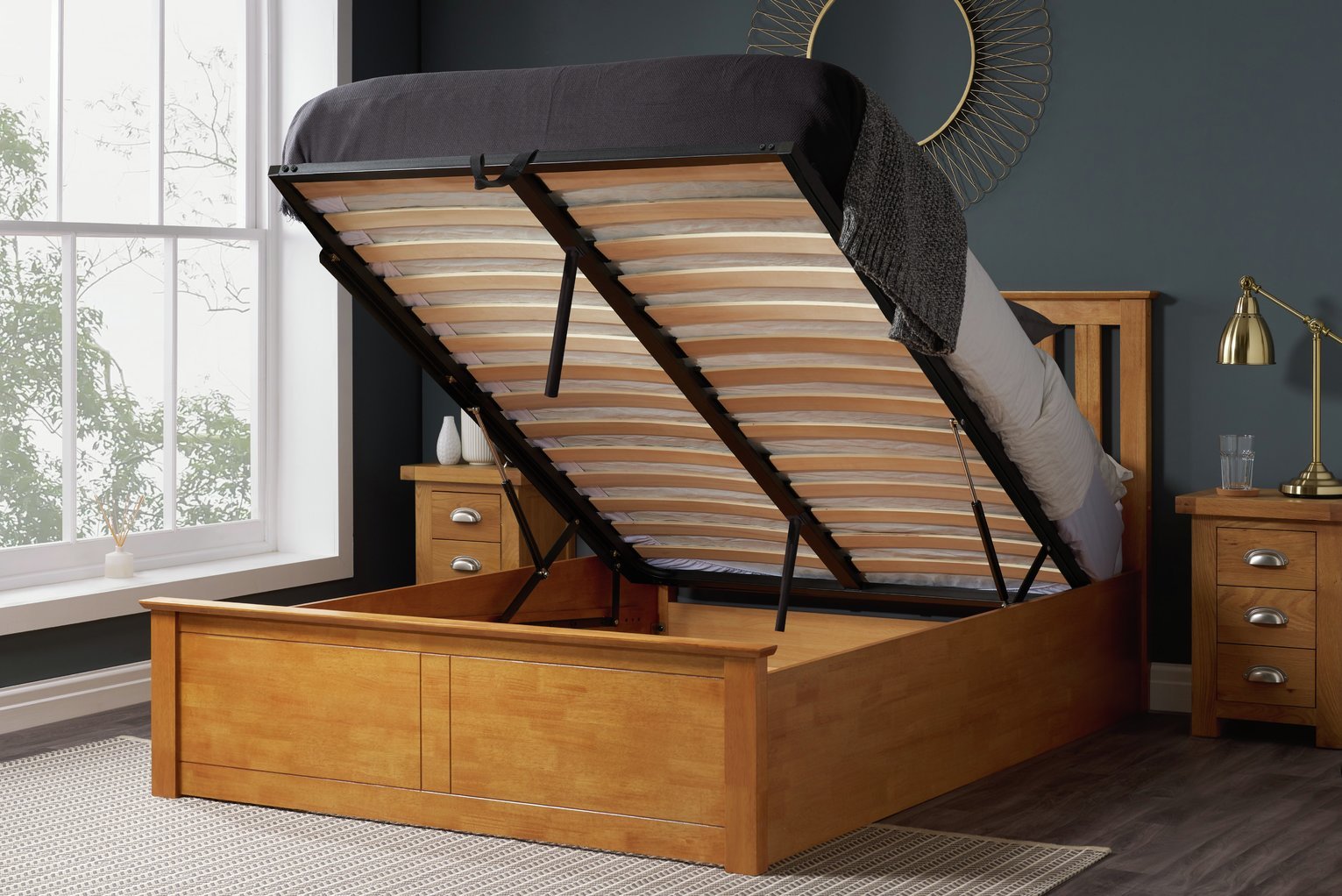 Birlea Phoenix Oak Small Double Ottoman Bed Frame at Argos Reviews