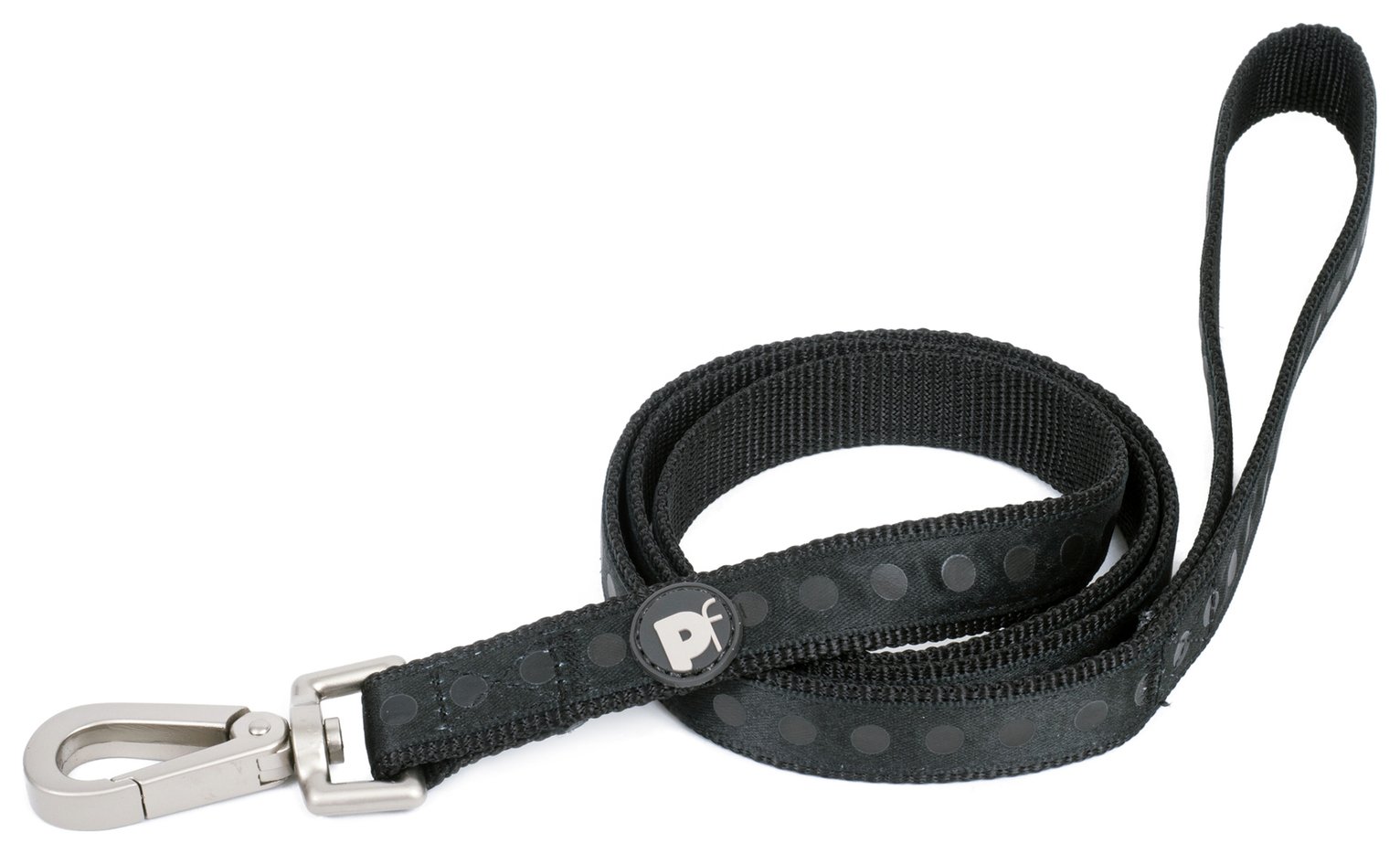 Petface Black Tonal Dots Dog Lead - Medium